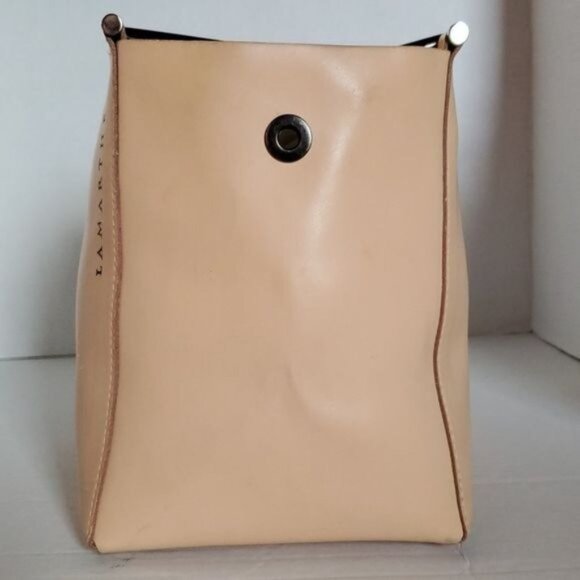 Lamarthe Italy Leather Bag Lucite Handle Satchel Handbag Purse WOMEN'S WOMAN'S - Picture 6 of 16